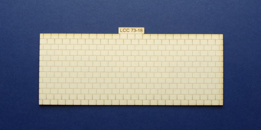LCC 73-18 O gauge medium signal box roof tiles panel Roof tiles panel for medium signal boxes. For signal boxes up to 92mm wide. 
